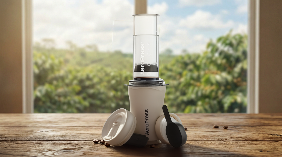 AeroPress Go Plus, Small Portable Coffee Maker Kit