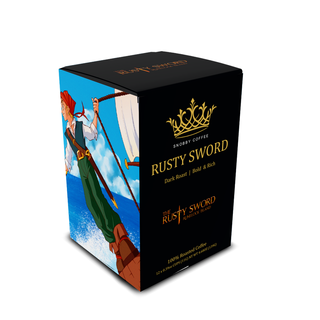 Rusty Sword Coffee box with graphics