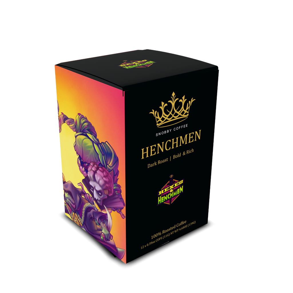 Henchman coffee box with game art