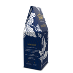 Heritage coffee packaging with floral designs on a white background